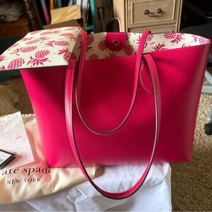 Kate Spade Pink Tote Vibrant Structured Design